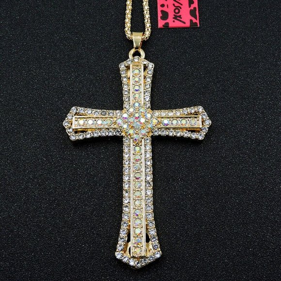 Betsey Johnson Jewelry - Necklace- NEW- Betsey Johnson Christian Cross